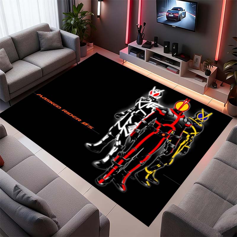 NewMasked Rider themed rugs are suitable for living rooms, bedrooms, sofas, doormats, and as non-slip rugs for children.1