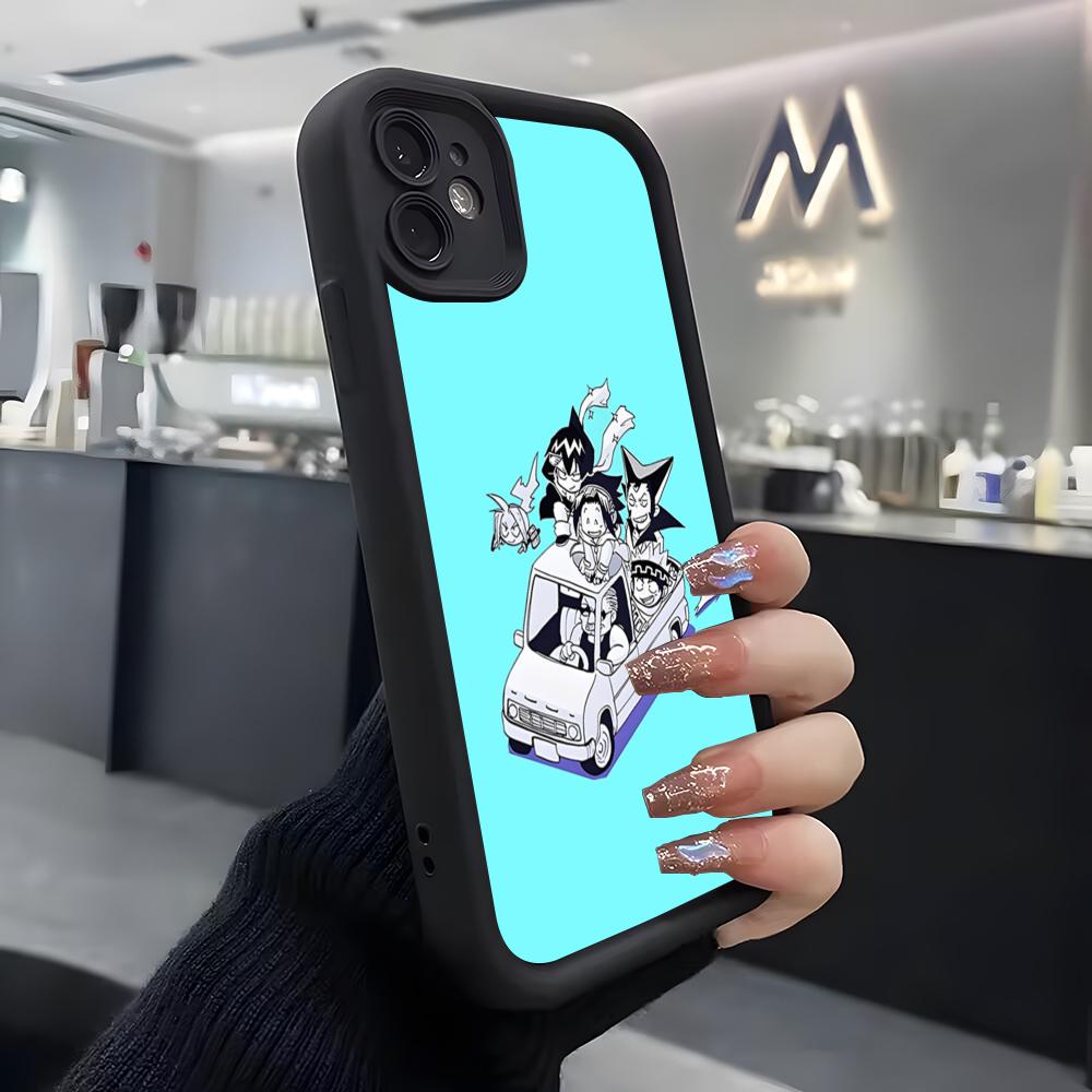 Anime A-Shaman King Phone Case For IPhone Air 17 Pro Max 16 E 15 14 Pro Max 13 12 11 Mini Plus Soft Silicone Black Cover