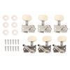 Silver Guitar Tuning Pegs Metal+Plastic Folk Instrument Tuning Pegs  For Acoustic Guitar