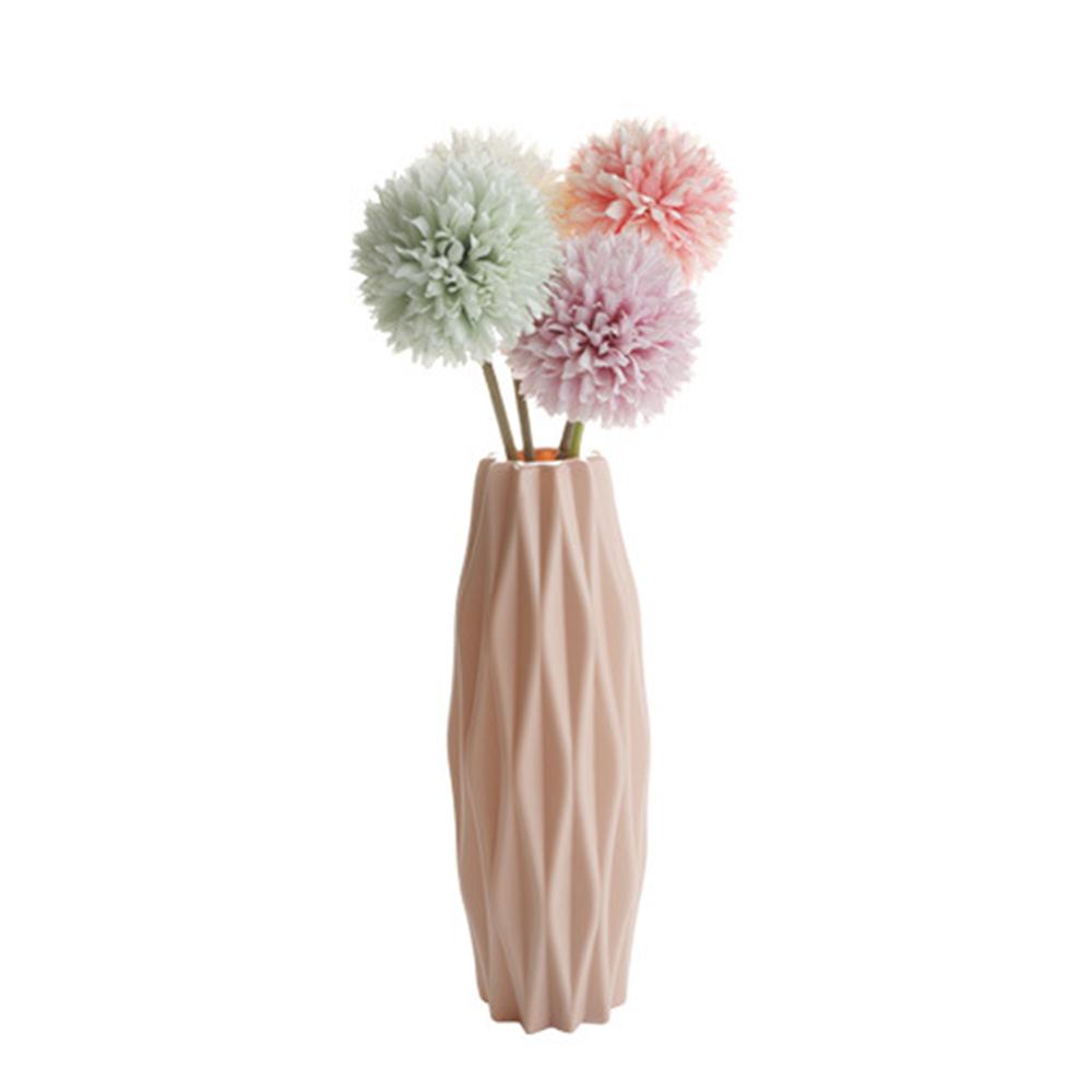 Plastic Vase Imitation Ceramic Flower Pot Origami Plastic Flower Vase Shatterproof Vase Nordic Modern Room Hallway Wedding Decor