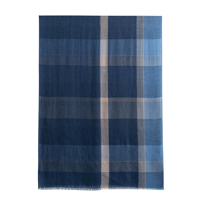 Men's Scarf Pure Cashmere Scarf Jacquard Small Diamond Print Scarf High End Gift