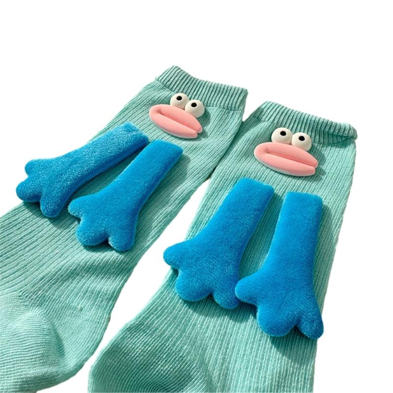 1 Pair Cotton Crew Dress Socks Simple Ankle Socks Trendy Bootie Socks Cartoon Doll Calf Socks for Womens Streetwear
