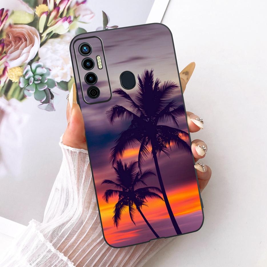 For Tecno Camon 17 Pro Case CG8 CG8h Luxury Butterfly Tree Painted Cover Soft Silicone Case For Tecno Camon 17P Camon17 Pro Bags