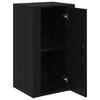 Sideboard in Black Oak Look 40 x 33 x 70 cm Engineered Wood