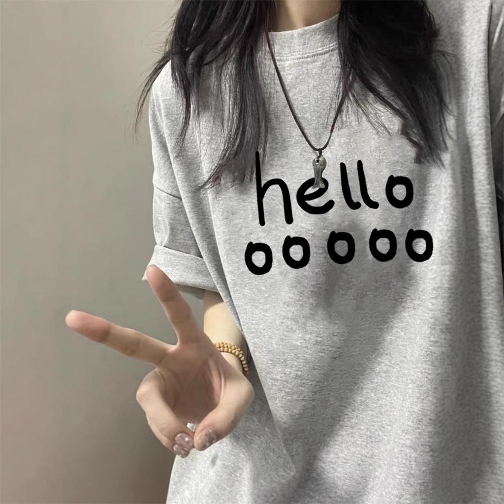 White cotton short-sleeved t-shirt women's summer new design sense niche front shoulder loose lazy wind half-sleeved top