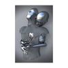 Metal Figure Statue Art Poster High Definition Printing Canvas Painting Prints Couple Sculpture Living Room Home Decor Picture