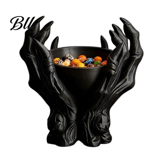 Decorative Storage for Keys 3D Printed Gothic Demon Claw Trinket Dish, Devil Paw Practical Earrings Bowl, Jewelry Key Holder Tray, Halloween