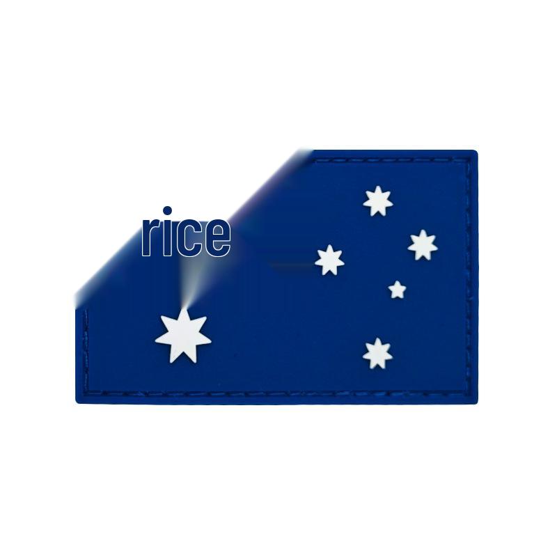 3D PVC Rubber World Flag Patch - Velcro Hook & Loop Decorative Badge