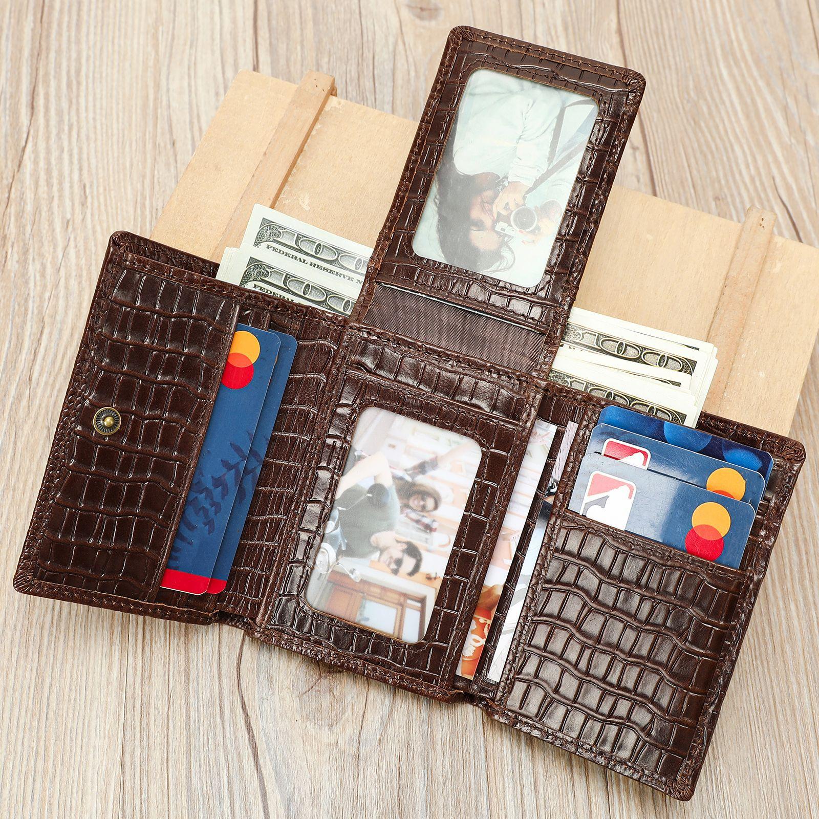 

Кошелек, Многофункциональная сумка, Отделение для карт, Отделение для ID-карты, Мужской кошелек премиум-класса One Size кофейный