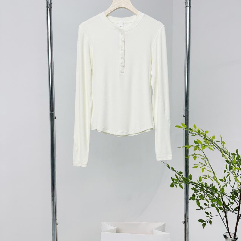 

CUIC.DUNST Women s Modal Long Sleeve Henley Yoga Shirt - Breathable Slim Fit Base Layer with Button Placket 8 бежевий