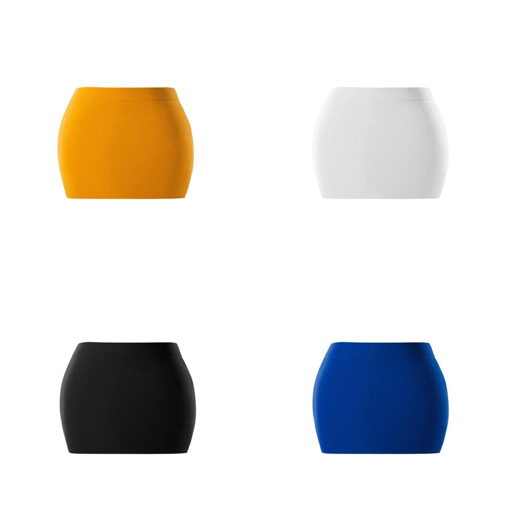 Solid Color Spring Summer Short Skirt With Hightemperature Setting For Office Wear