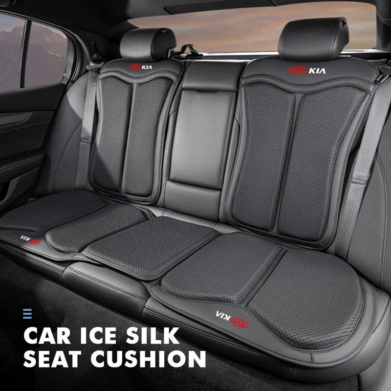For KIA Ice Silk Car Seat Cushion Backrest Seat Protector Cover Spectra Sedona Cadenza Proceed Sephia Stonic Carens