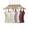 American Retro Built-in Bra Camisole: Women's Sweet & Spicy Solid Color Tank Top for Summer