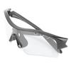 Outdoor Sunglasses Windproof UV Protection TR Ergonomics Riding Sunglasses for Hiking Children Black Frame Transparent Lens