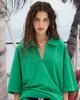 EDENIK Ezs4Ts09Gn Resort Terry Collar Short Sleeve T-Shirt (Green)