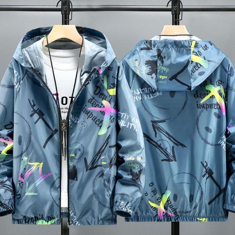 Summer sunscreen clothing UV protection thin jacket Summer outdoor sunscreen clothing Couple clothing Trendy men's clothing