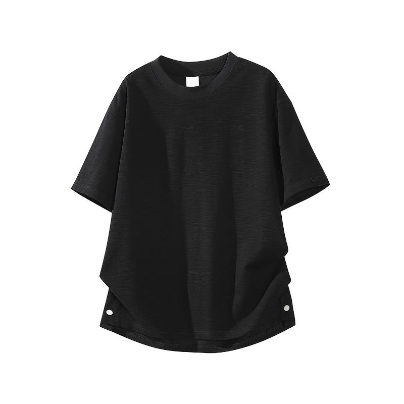 Men Waffle Knit Solid T Shirt Crew Neck Short Sleeve Loose Casual Minimal Texture Daily Street Summer Top