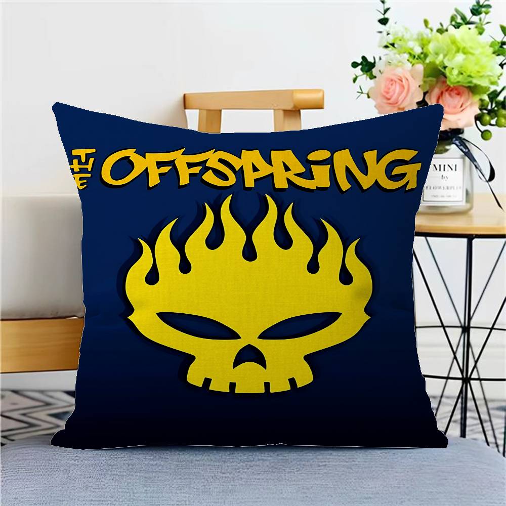 Pop Punk Band T-The OffspringS Pillow Covers Cartoon Sofa Decorative Home Double-sided Printing Short Plush Cute Cushion Cover
