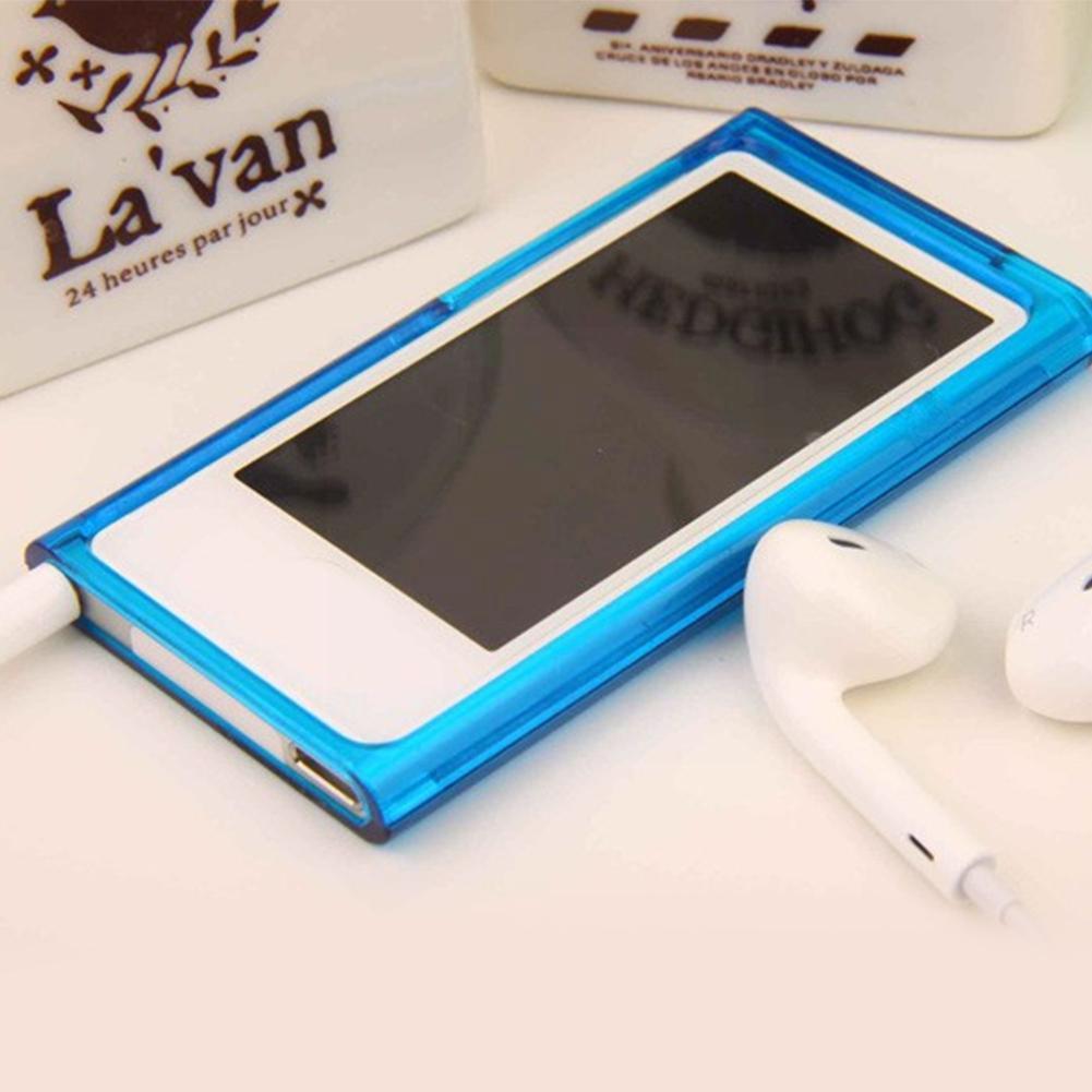 Funda de Gel TPU Transparente Brillante Para Nuevo IPod Nano 7ª Generación 7G Carcasa Protectora Protector de Pantalla Gratis J4U6