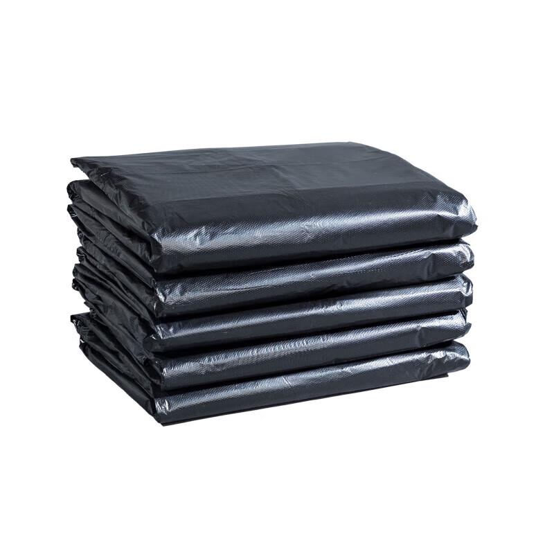 Heavy-Duty Black Flat-Top Garbage Bags