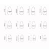 Fashion Press On Nail Set of 24 Glossy 3D Ripples Silver Frozens Butterfly Pearls Finish Daily Use Style