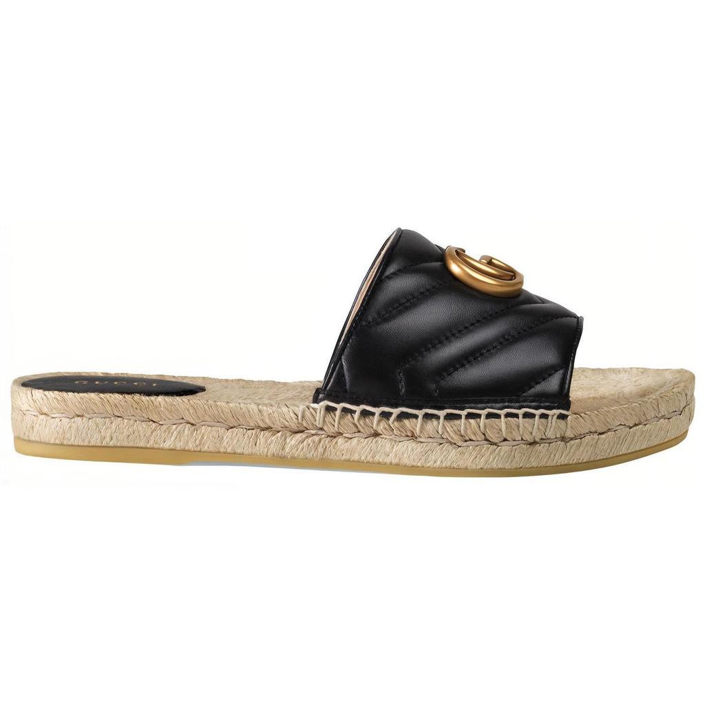 GUCCI Stylish Sandal Women's Black (Unisex) Slide Slippers 573028 BKO00 1000