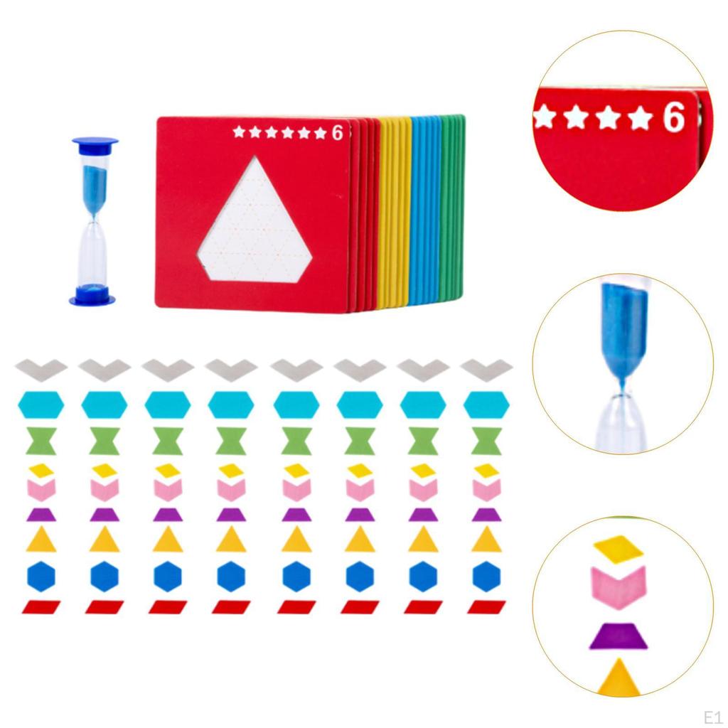 Geometric Shape Puzzle,Wooden Pattern Blocks,Early Educational Toy,Teaching Aid Shapes