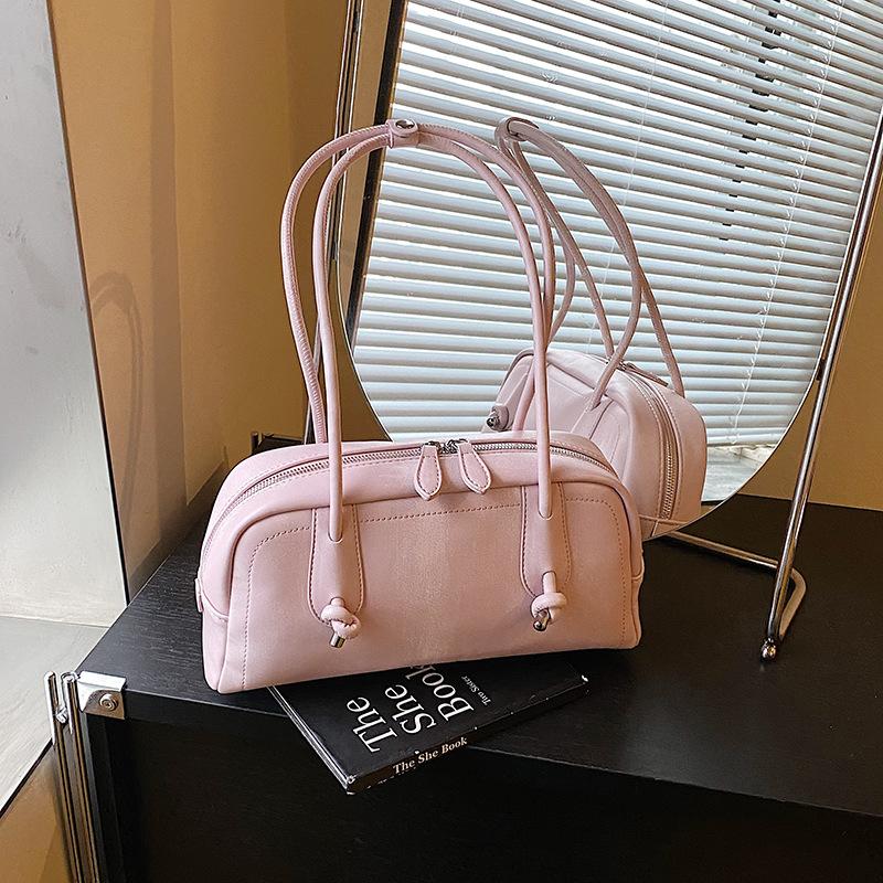 Stylish large-capacity underarm commuter bag women's bag 2025 new simple bowling bag simple shoulder bag