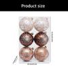 6Pcs Shimmering Christmas Ball Ornament Shatterproof Christmas Baubles Hanging Decorations for Tree Wreath Mantels