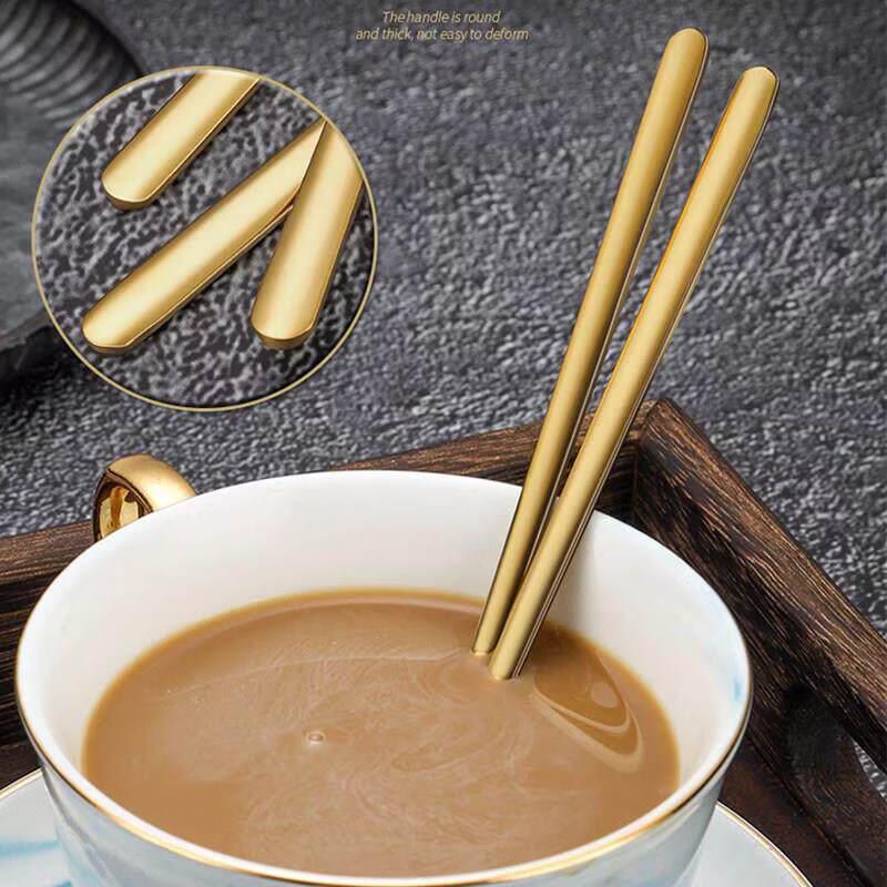 304 Stainless Steel Long Handle Coffee & Dessert Spoons (2-Pack)