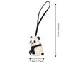 PU Leather Panda Pendant Lanyard Ornaments Bag Hanging Charms Trendy Panda Keychain  Men