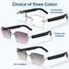 AI Smart Bluetooth Frameless Sunglasses with UV Protection and Photochromic Lenses, for Music and Calls
