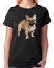 French Bulldog Dog T-Shirt Ladies Fitted Tee Womens Fashion Top