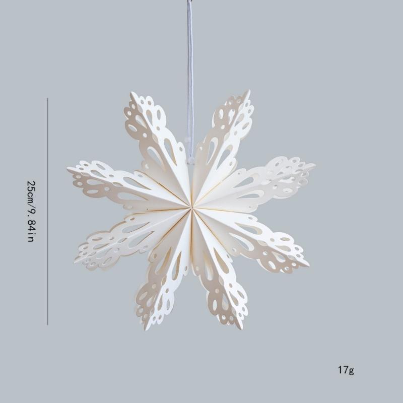 Schneeflocken-Ornament Knitterfestes Papierdesign Saisonale Feier Fensterdekoration Weihnachtsbaumschmuck