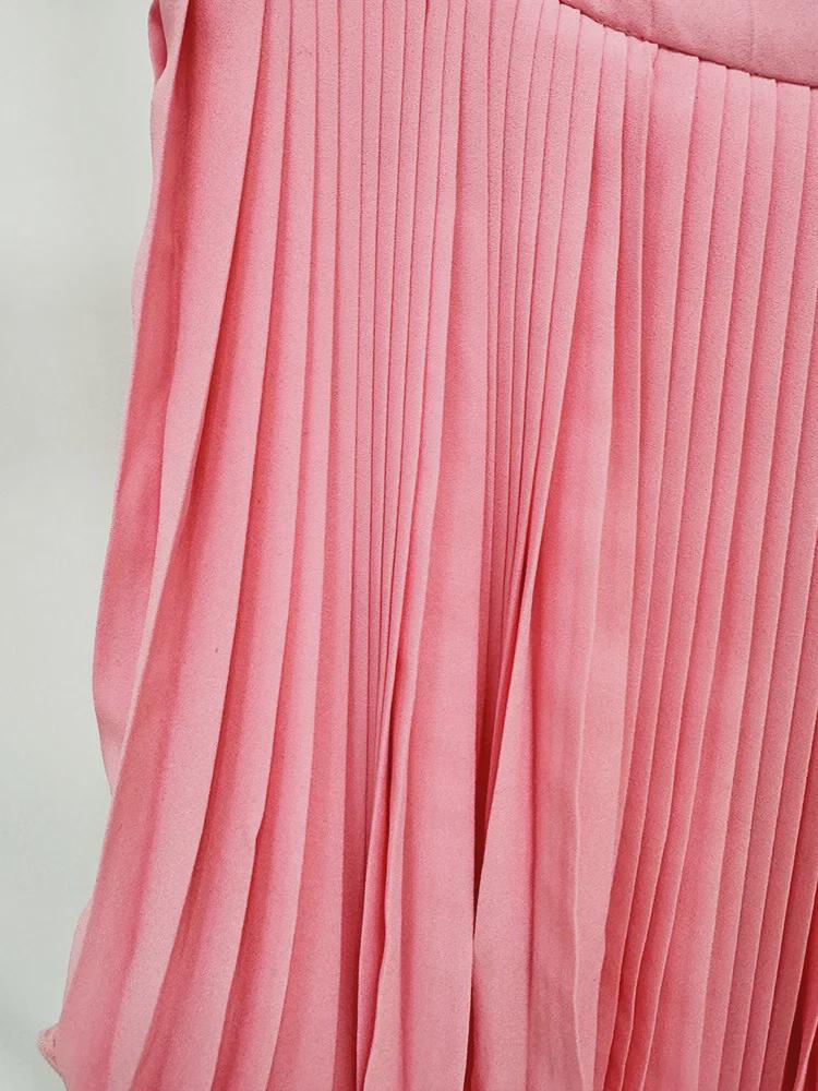 2025 European & American Double Layer Hem Pleated Mini Skirt