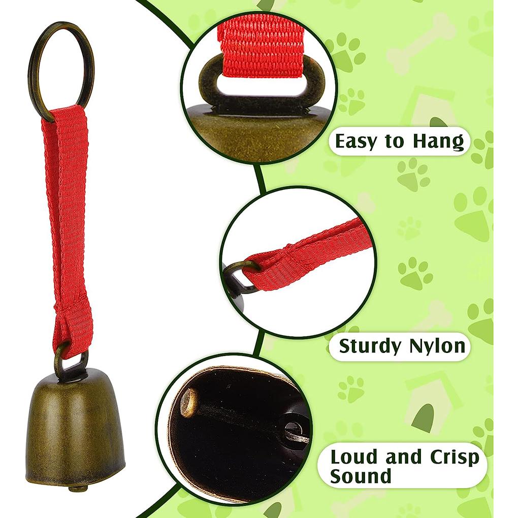 Cowbell Goat Bell med spårningsljud Country Cow Bell med nylonrem Pet Collar Supplies