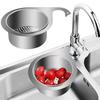 1/2PCS Kitchen Sink Drain Basket Stainless Steel Swan Food Vegetables Peel Egg Filter Corner Sink Strainer Dry Drainage Racks