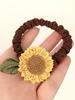2pcs Sunflowers Hair Rope Hair Rings, Fixed Hair and Ponytail, Suitable for Thick Hair Thin Hair, Suitable for Women and Girls,