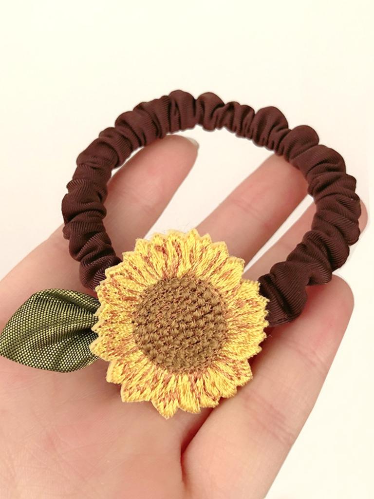 2pcs Sunflowers Hair Rope Hair Rings, Fixed Hair and Ponytail, Suitable for Thick Hair Thin Hair, Suitable for Women and Girls,