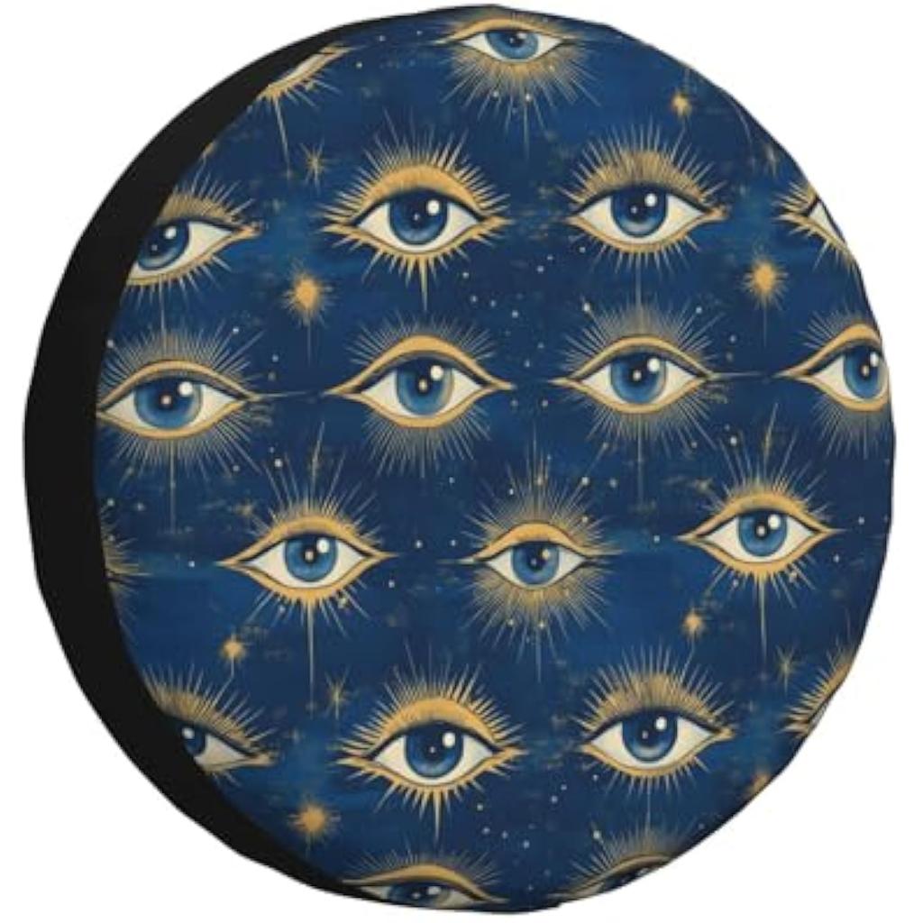 Mystical All Seeing Eyes Tire Cover Waterproof RV Spare Wheel Cover for Trailer SUV