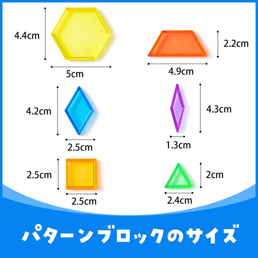 Odoorgames 140 Translucent Pattern Blocks - Educational Light Table Manipulators and Accessories - Fun and Engaging Geometric Shapes