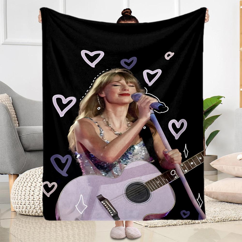Taylor Swift Performance Blanket Comfortable Suitable for Sofa Office Chair All-Season Use Modern Gifts For Family Or Friends