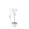 Heart-Shaped Stainless Steel Table Card Holder for Weddings, Restaurants, or Banquets.