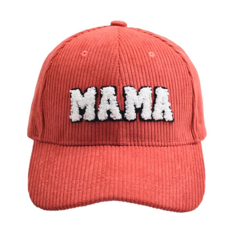 Baseball Hat MAMA Corduroy Baseball Hat Peaked Hat Baseball Sunhat HipHop Hat Parent-child Hat Curved Visor