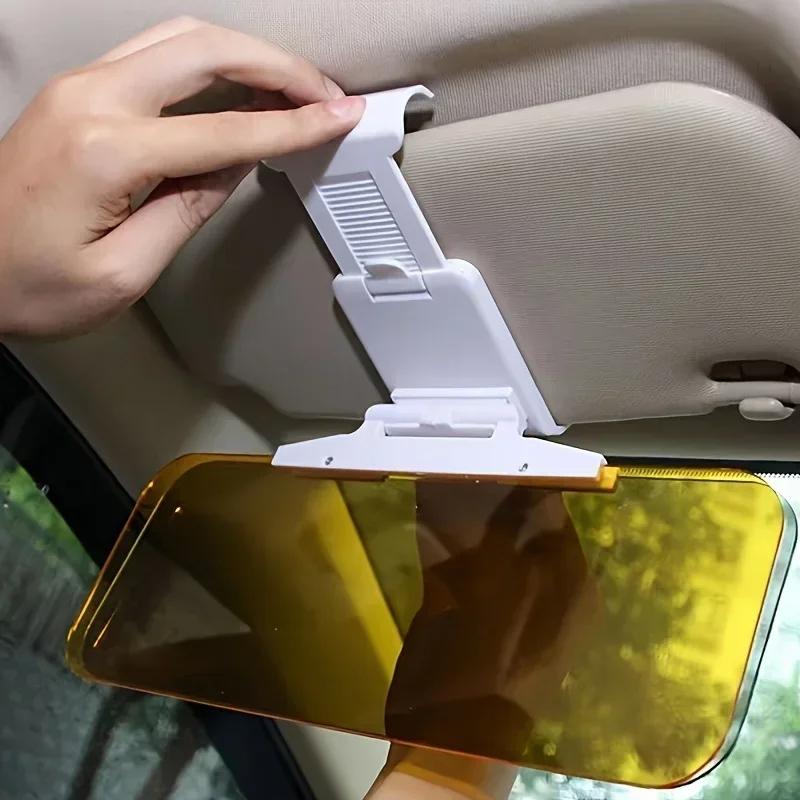 Car Sun Visor Goggle Night Vision Driving HD Anti Sunlight Dazzling Day Mirror UV Fold Flip Down Clear View Interior Mirrors Ama