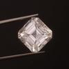 AAA Flawless 13x13mm Heated Ceylon White Sapphire Asscher Cut Loose Gemstone