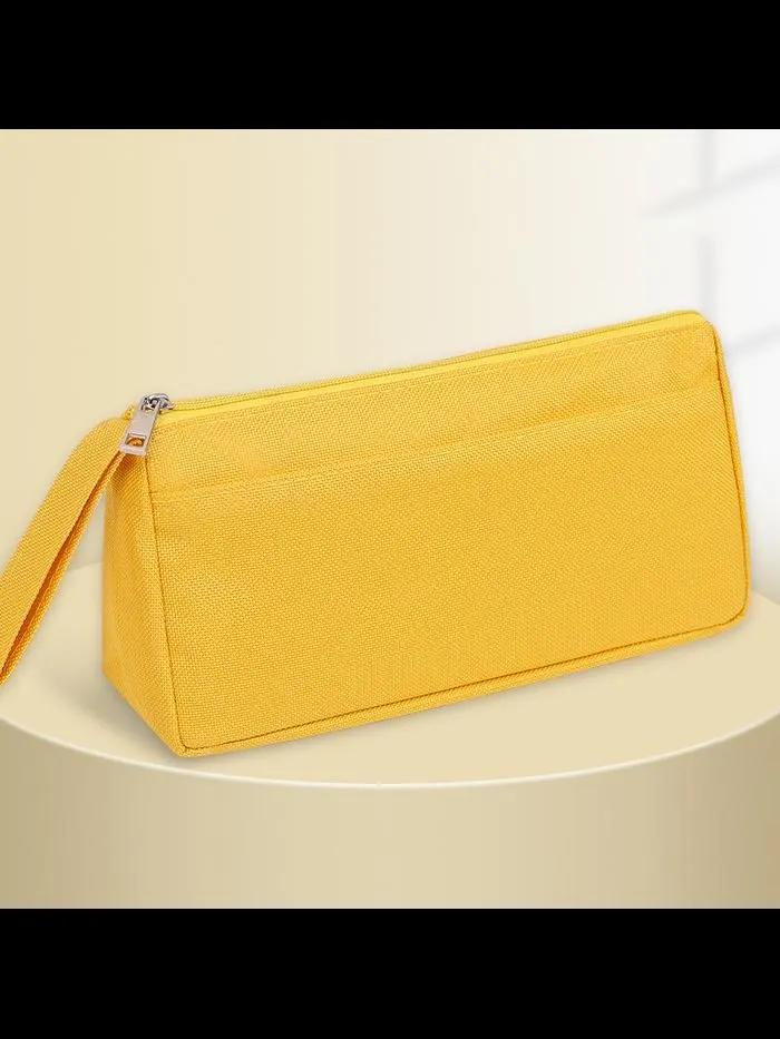 Stylish portable Oxford fabric case, simple two-layer, gift set for stationery.