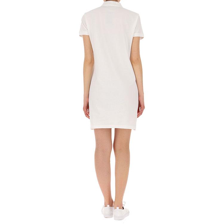 Polo Ralph Lauren Solid Color Logo Embroidered Polo Collar Short Sleeve Dress Women dresses White 211799490-017