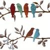 2 Stück Metall Vogel Wandkunst Lebhafter Vogel Dekorative Malerei Außen Garten Hof Rasen Eisen Bodeneinsatz für Außen