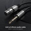 MOSWAG XLR to 6.35mm TRS Conversion Cable, 2m (2 meters), 1/4" TRS Balanced Cable to 6.35mm Stereo Cable, XLR (Female) Microphone Cable for Consoles,